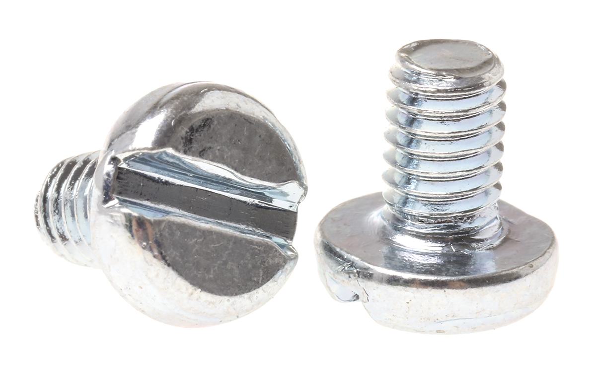 RS PRO Slot M4 Pan Steel Machine Screws DIN 85 x 6.0mm