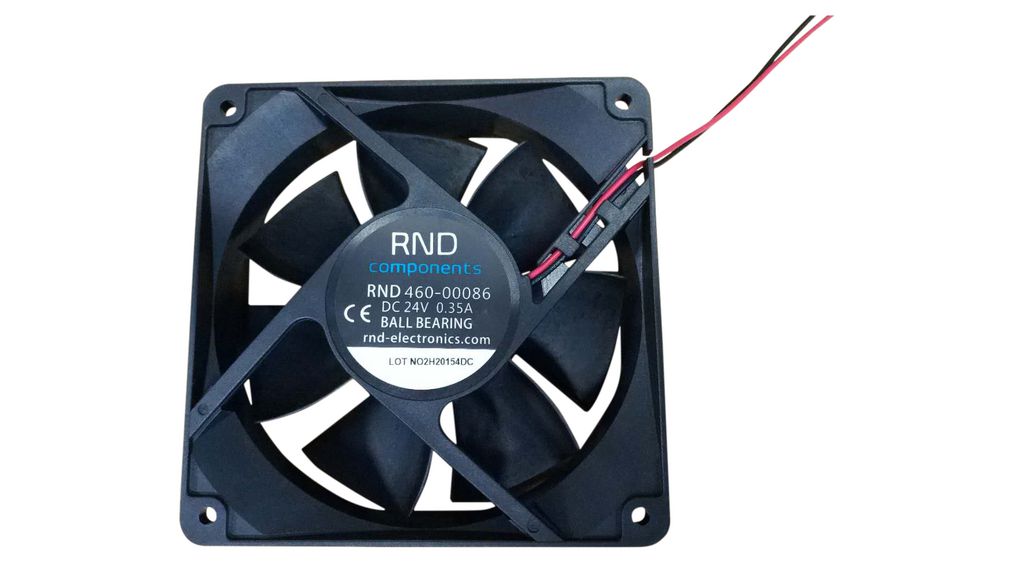 RND Axial Fan, 24 V dc, dc Operation, 123.2cfm, 8.4W, 350mA Max, 120 x 120 x 38mm