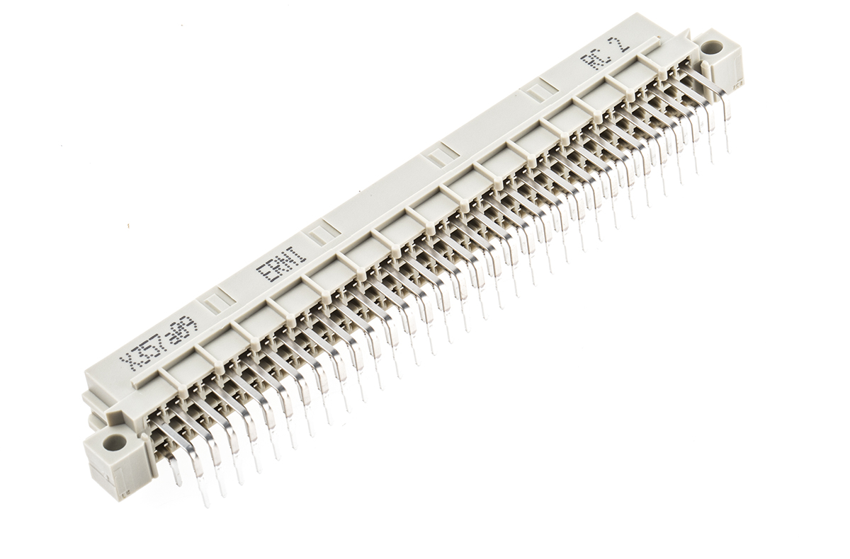 ERNI 64 Way 2.54mm Pitch, Type R Class C2, 3 Row, Right Angle DIN 41612 Connector, Socket