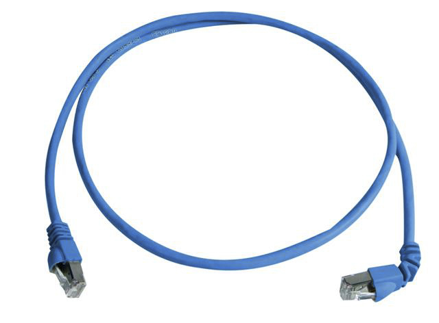 Telegartner, 0.5m Cat6a, Blue RJ45 to Male RJ45 Male, S/FTP Shielded, Terminated LSZH Sheath
