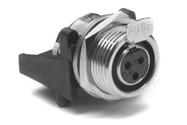 Amphenol Industrial Chassis Mount XLR Connector, Male, IP00, 50 V, 3 Way, Gold over Silver Plating