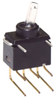 NKK Switches Toggle Switch, PCB Mount, On-On, SPDT, Through Hole Terminal