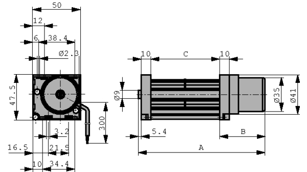 ebm-papst QGB030 Series Blower, 24 V dc, 155m³/h, dc Operation, 416 x 48 x 50mm