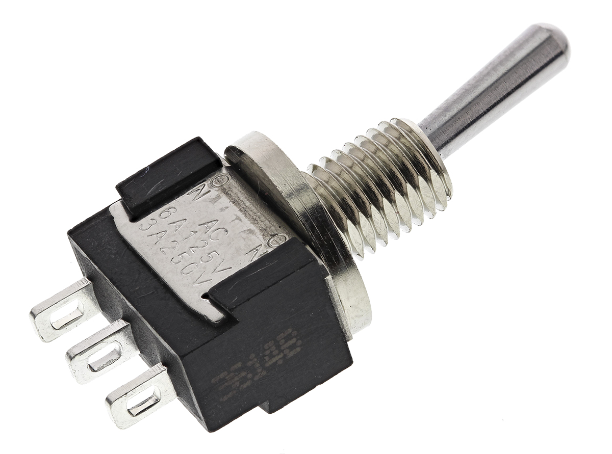 KNITTER-SWITCH Toggle Switch, Panel Mount, On-(On), SPDT, Solder Terminal