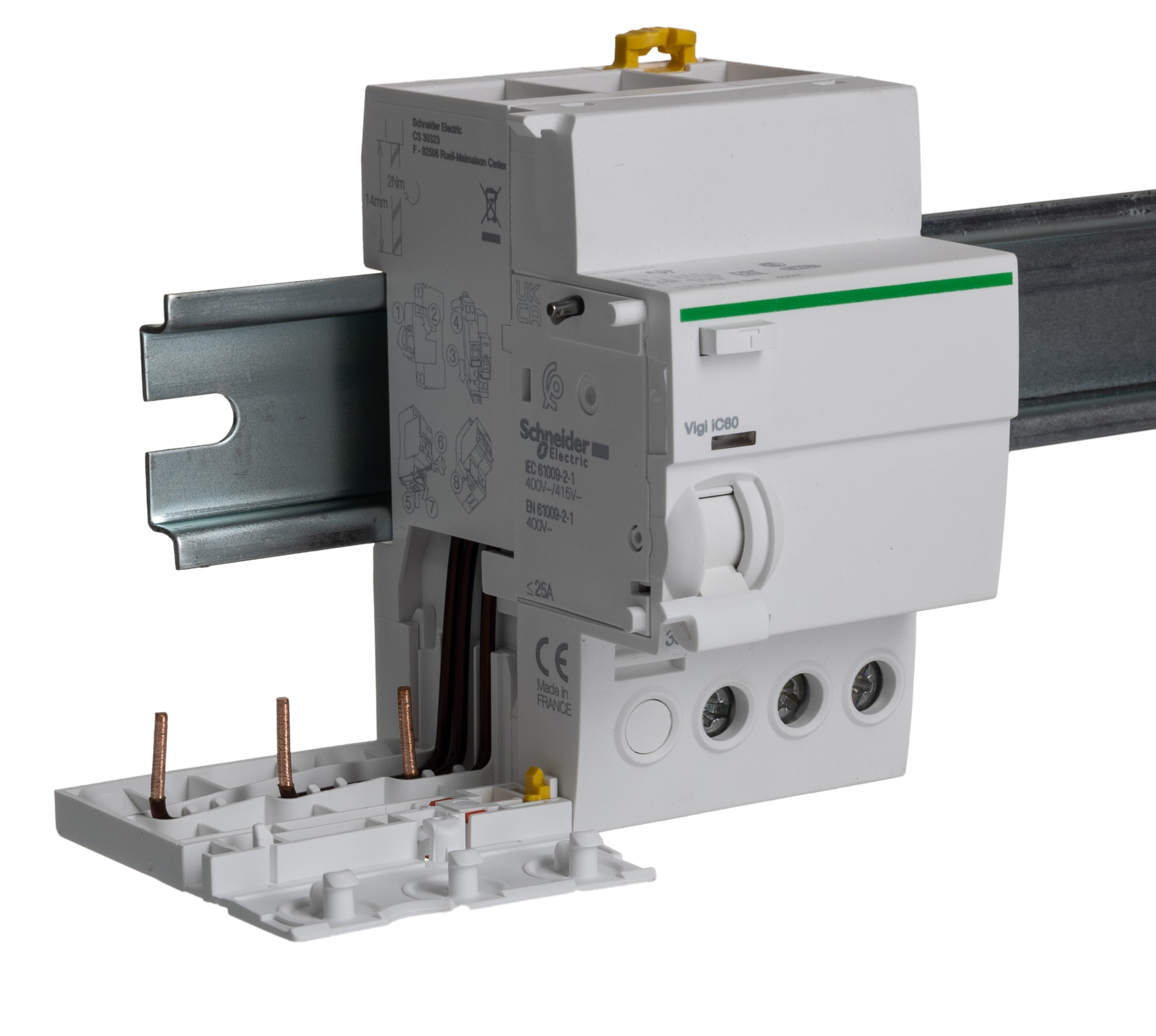 Schneider Electric iC60 RCD, 25A, 3 Pole, 300mA, 230 → 415V ac