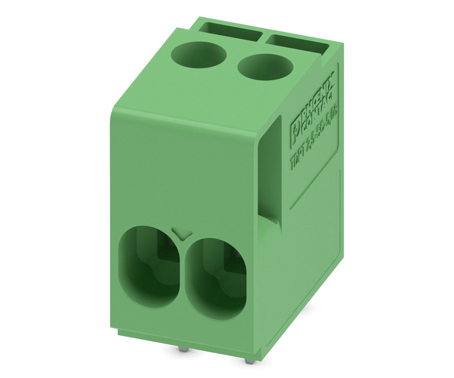 Phoenix Contact TDPT 2.5/ 2-SC-5.08 Series PCB Terminal Block, 2-Contact, 5.08mm Pitch, Through Hole Mount, 1-Row,