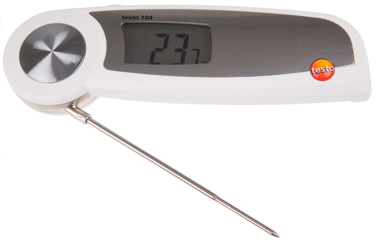 Testo 104 Probe Temperature Probe for Food Industry Use, Penetration Probe, 1 Input(s), +250°C Max, ±0.5 °C Accuracy