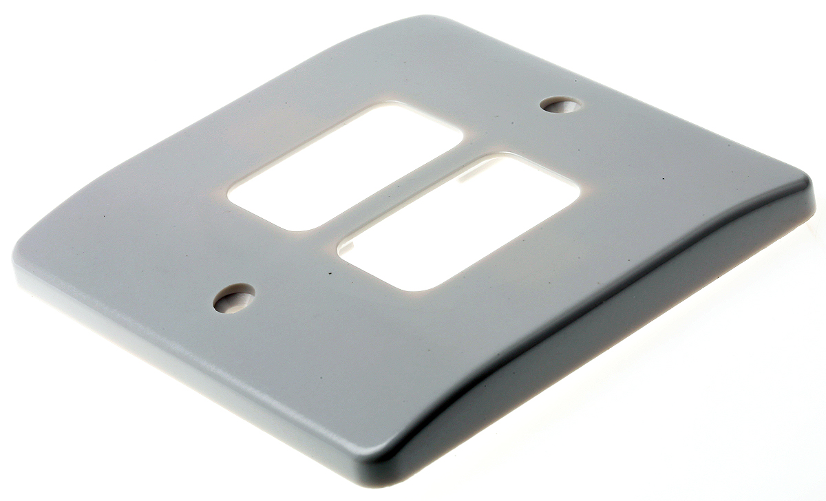 MK Electric White 2 Gang Light Switch Cover