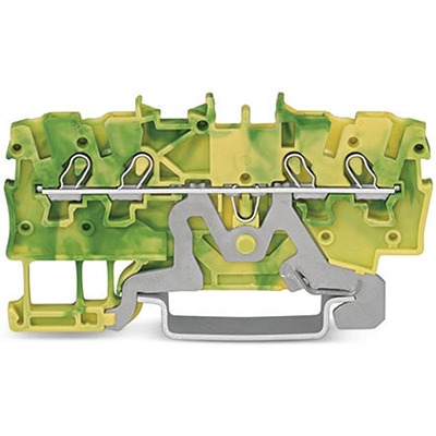 WAGO 2000-1407 TOPJOB S Series Green, Yellow, 1mm², 1-Level, Push-In Cage Clamp Termination, ATEX, EAC Ex, IECEx