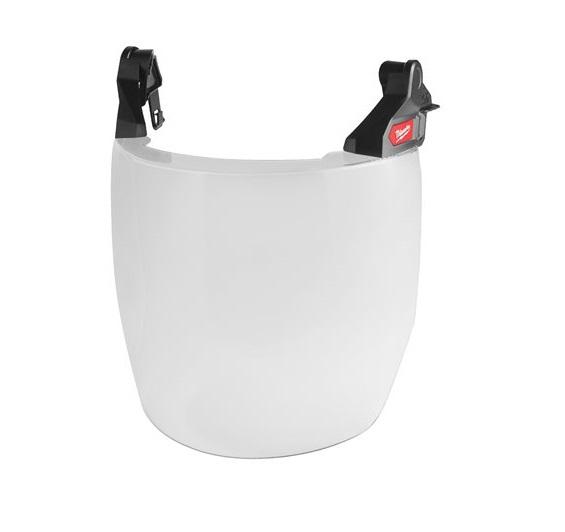 Milwaukee Clear Flip Up PC Face Shield with Face Guard , Resistant To Water