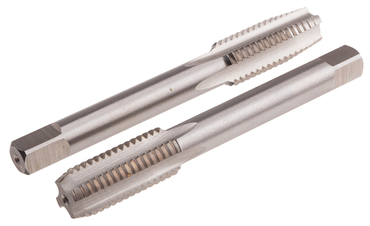 RS PRO Tap Set HSS 2-Piece 1.75mm Pitch Metric Standard Hand Tap M12 Thread
