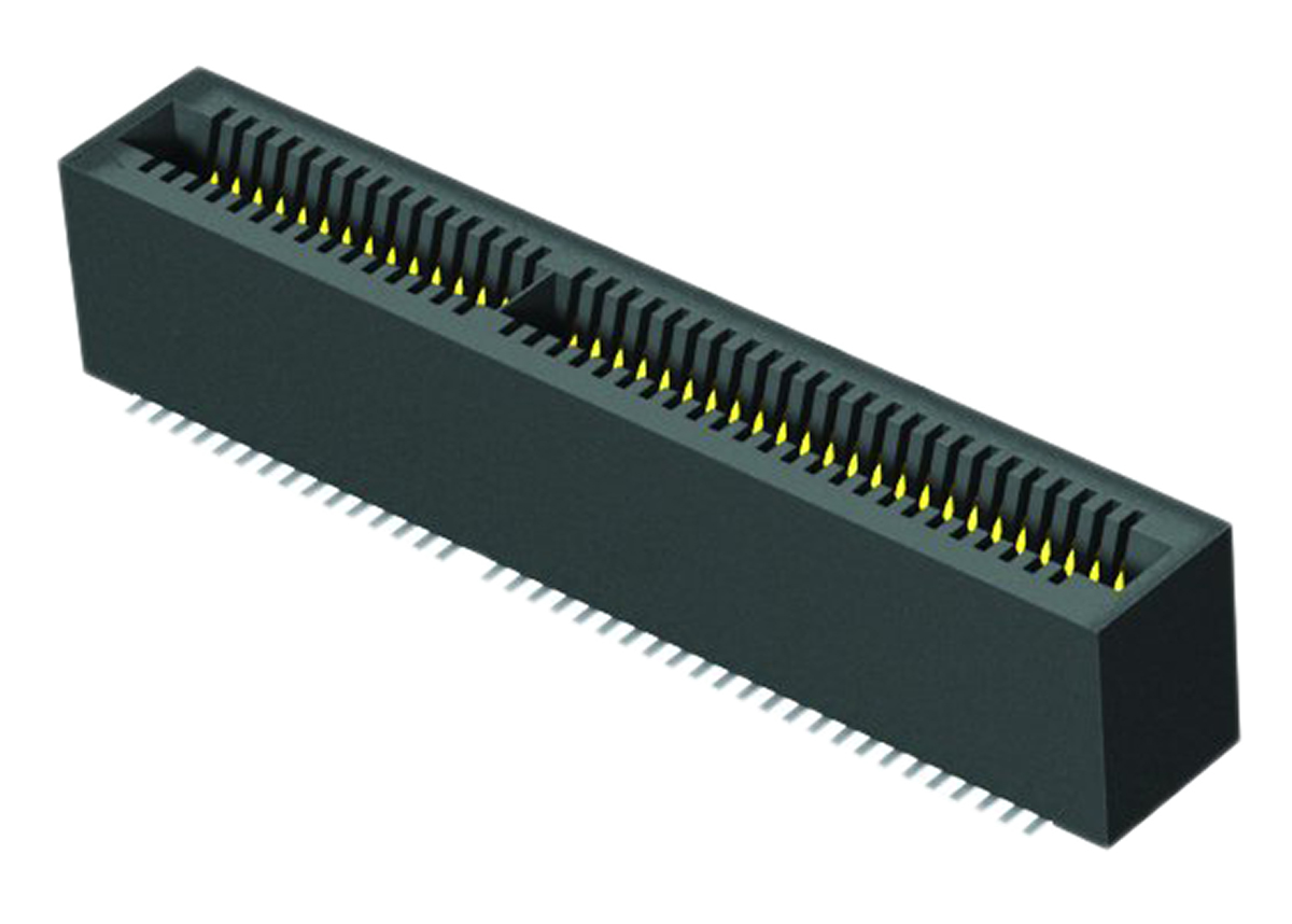 Samtec MEC1 Series Female Edge Connector, Surface Mount, 140-Contacts, 1mm Pitch, 2-Row, Solder Termination