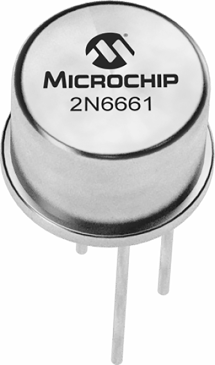 Microchip 2N6661 Type N-Channel MOSFET, 350 mA, 90 V Enhancement, 3-Pin TO-39 2N6661