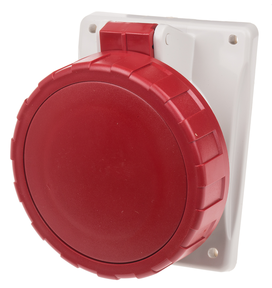 Scame IP66, IP67 Red Panel Mount 3P + N + E Heavy Duty Power Connector Socket, Rated At 32A, 415 V