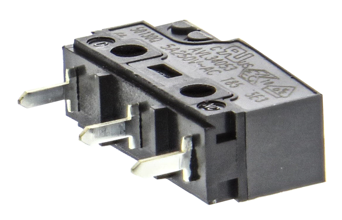Panasonic Pin Plunger Micro Switch, PCB Terminal, 5 A @ 250 V ac, SP-CO