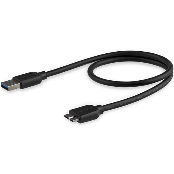 StarTech.com USB 3.0, Male USB A to Male Micro USB B, 5Gbps, 500mm