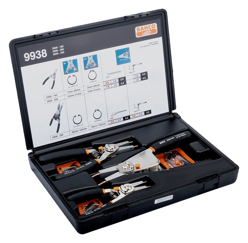 Bahco 3-Piece Circlip Plier Set, 300 mm Overall