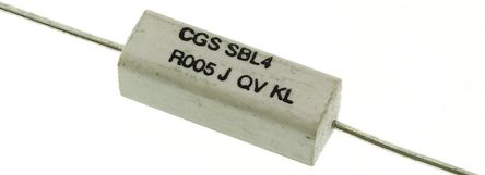 TE Connectivity 5mΩ Metal Film Resistor 4W ±5% SBL4R005J