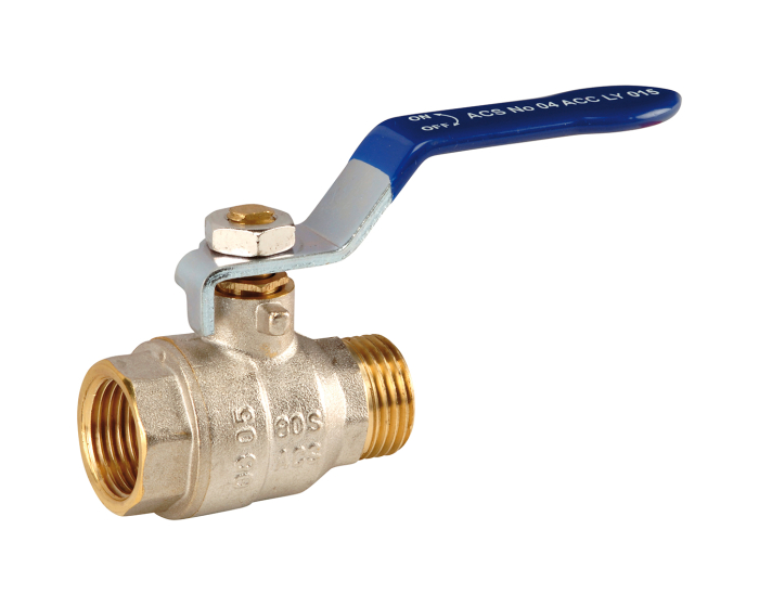 Sferaco Nickel Plated Brass Ball Valve, Ball Valve, Threaded, BSP 1/2in, 30bar Operating Pressure