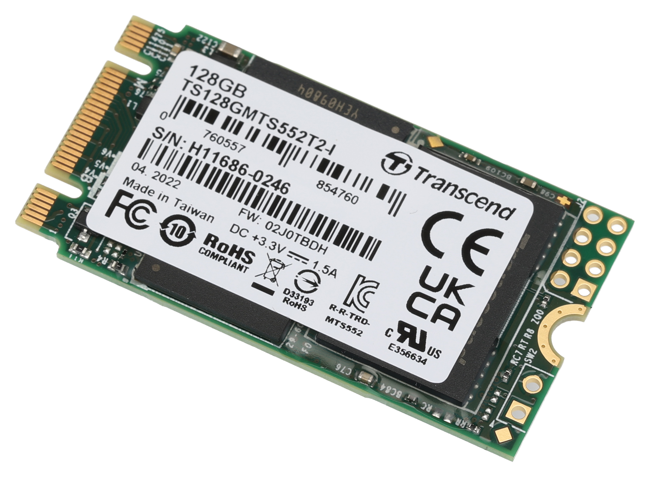 Transcend MTS552T2-I M.2 128 GB Internal SSD