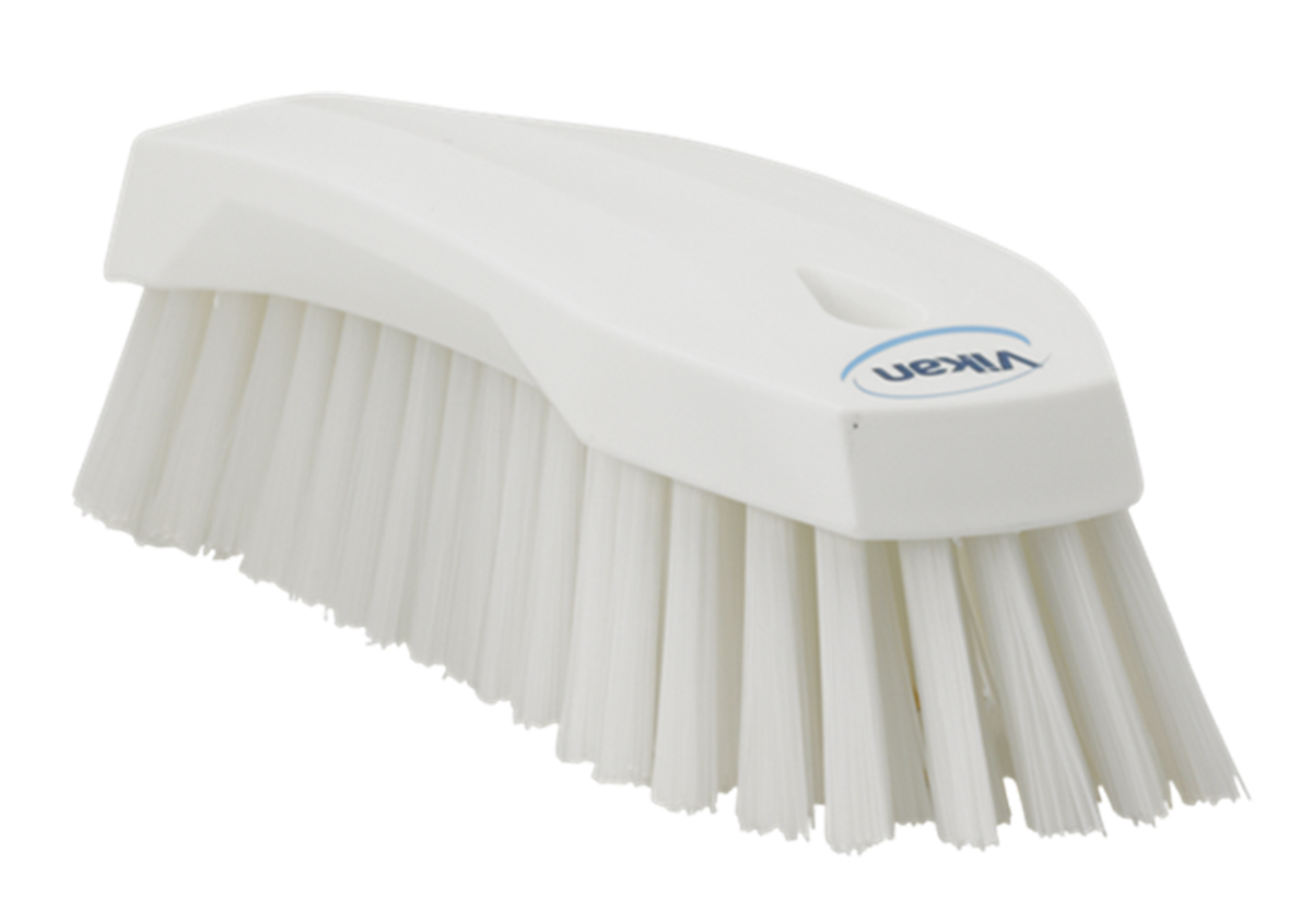 Vikan Hard Bristle White Scrubbing Brush, 36mm bristle length, Polyester bristle material