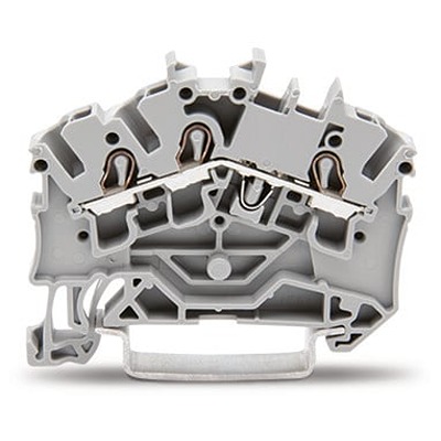 WAGO 2002-6301 TOPJOB S Series Grey, 2.5mm², 1-Level, Push-In Cage Clamp Termination, ATEX, EAC Ex, IECEx