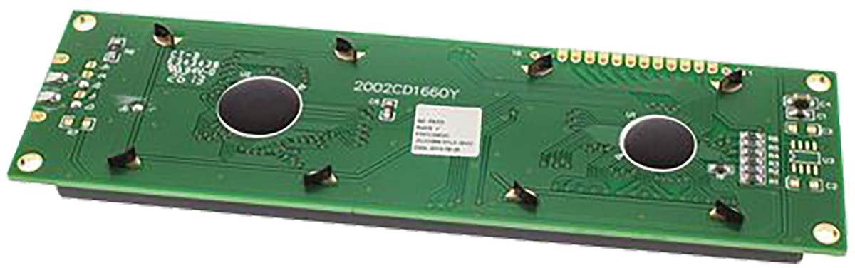 Fordata FC2002C00-FHYYBW-51SE FC Alphanumeric LCD Alphanumeric Display, Green, Yellow on Yellow-Green, 2 Rows by 20