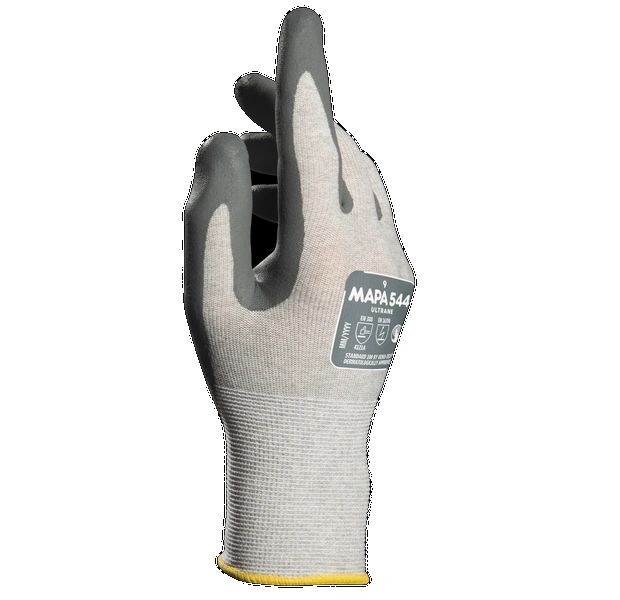 Mapa ULTRANE 544 Grey Carbon, Polyamide Glove, Size 6, Nitrile Foam Coating