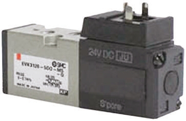 SMC 5/2 Pneumatic Solenoid Valve - Spring/Solenoid Metric M5 VK3000 Series 24V dc