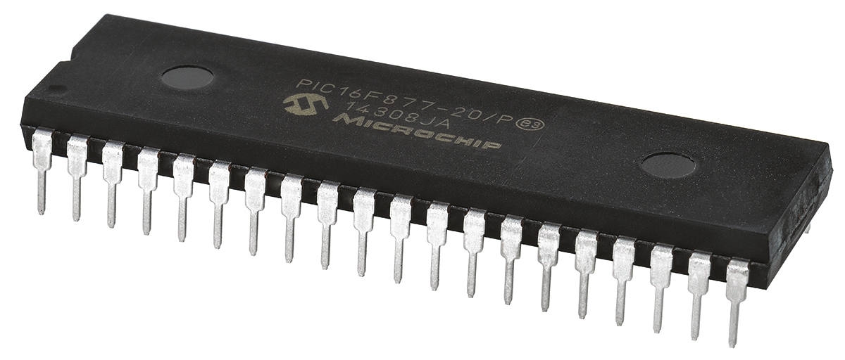 Microchip PIC16F877-20/P, 8 bit PIC, PIC16F87X Microcontroller, 20 MHz, 14kB FLASH, 40-Pin PDIP