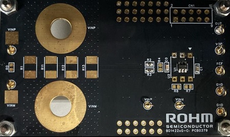 ROHM BD14211G-EVK-001 Evaluation Board Evaluation Board for BD14211G-EVK-001 Measures Voltage Drops Across Shunt