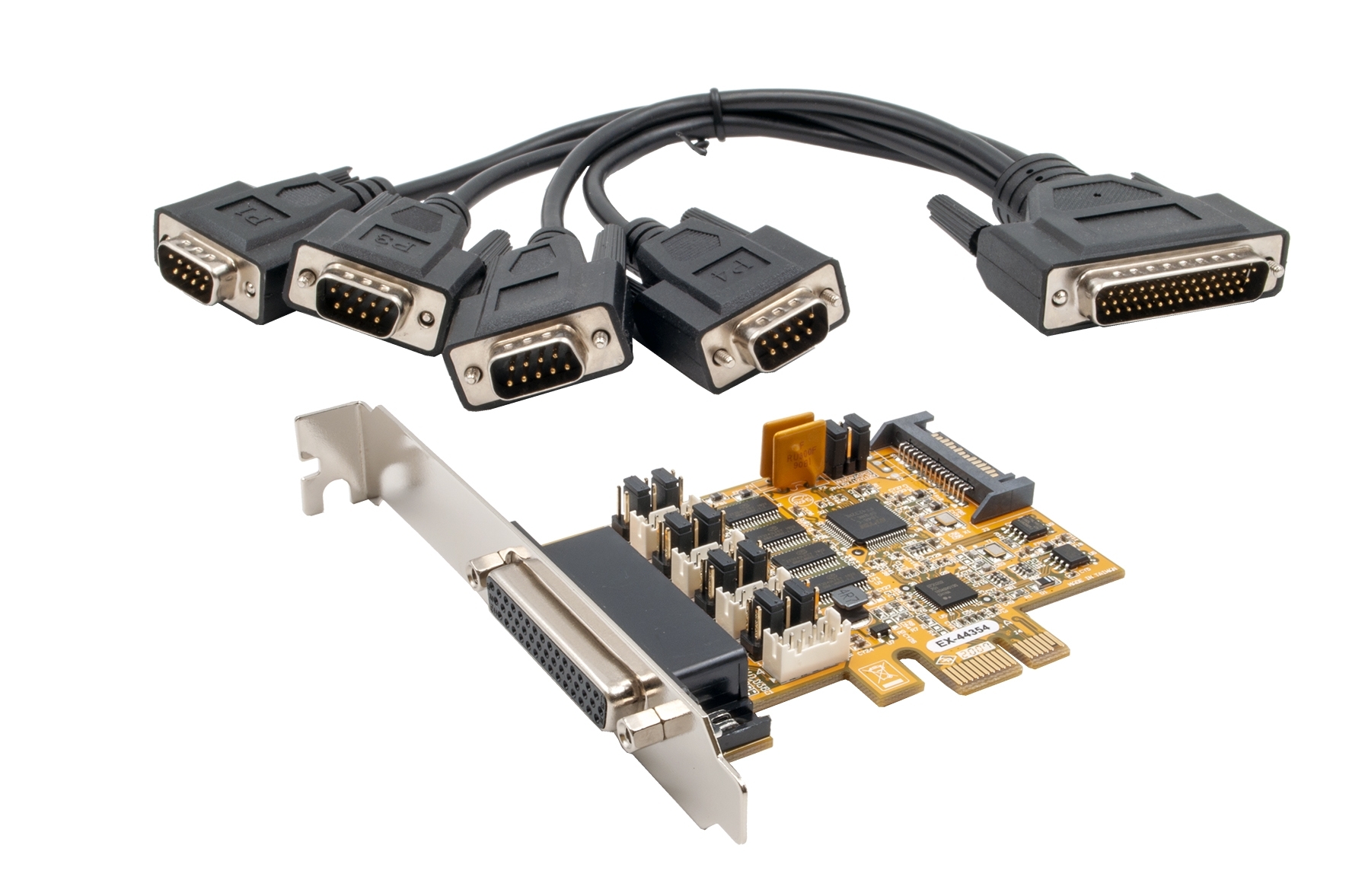 Exsys 4 Port PCIe RS232 Serial Card
