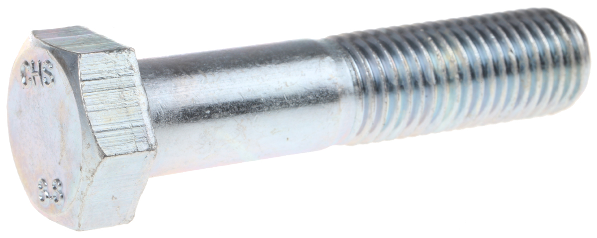 RS PRO Bright Zinc Plated Steel, Hex Bolt, M16 x 75mm