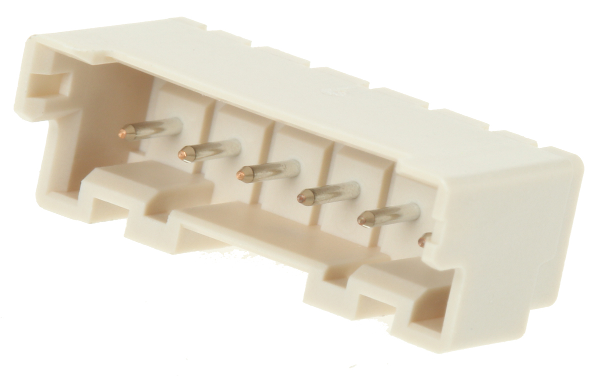 JST XA Series Straight Through Hole PCB Header, 6 Contact(s), 2.5 mm Pitch, 1 Row, Shrouded