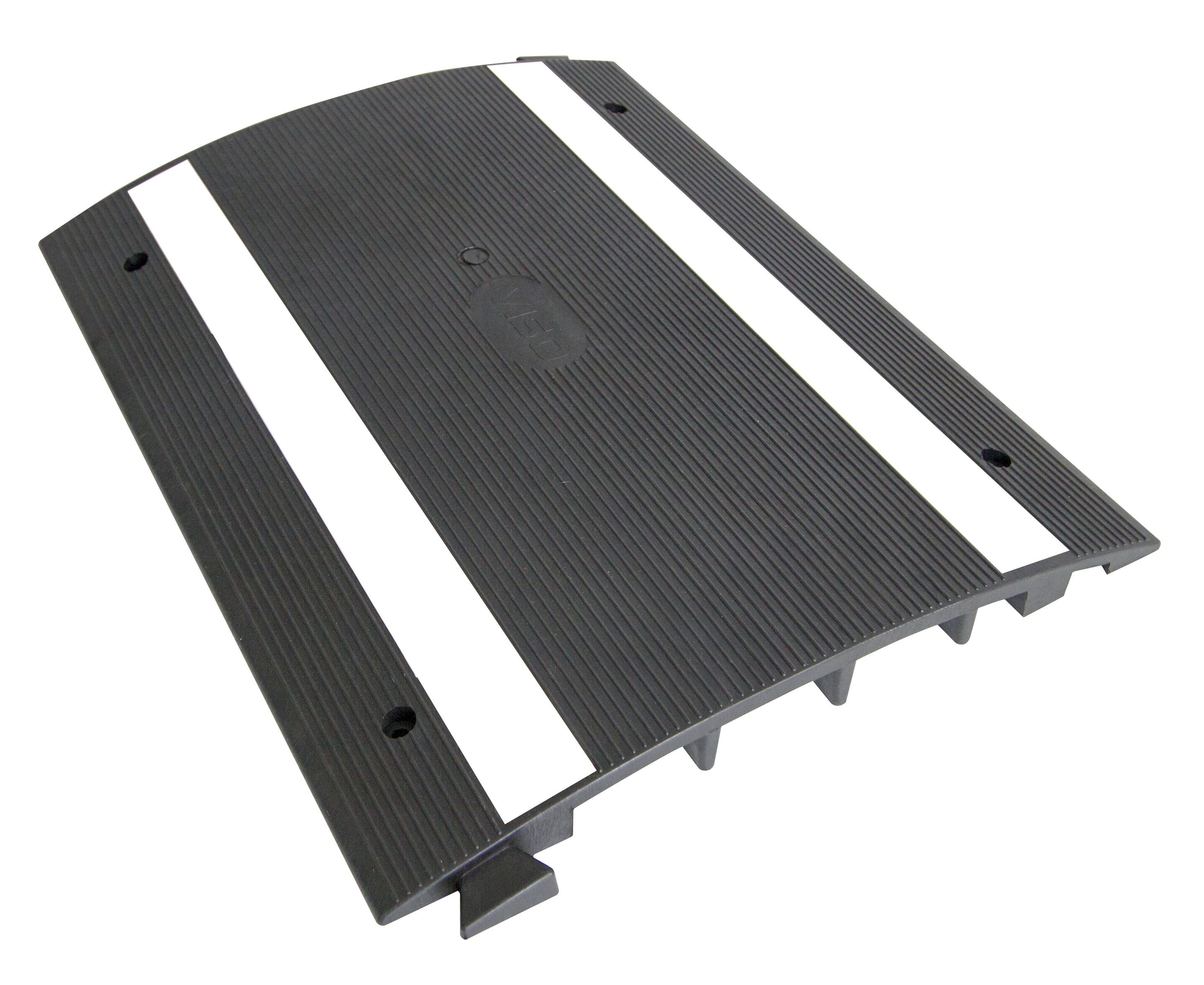 RS PRO 500mm Black/White Cable Cover in Rubber, 2 x 20mm Inside dia.