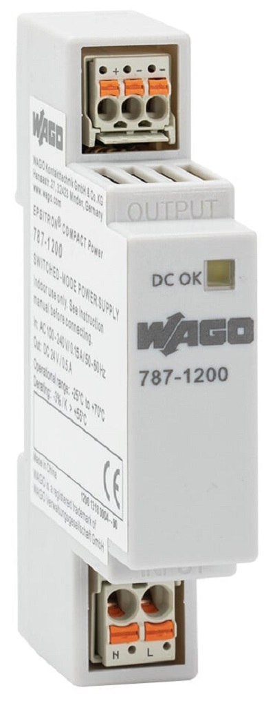 WAGO DIN Rail Power Supply, 230V, 24V dc, 0.5A Output