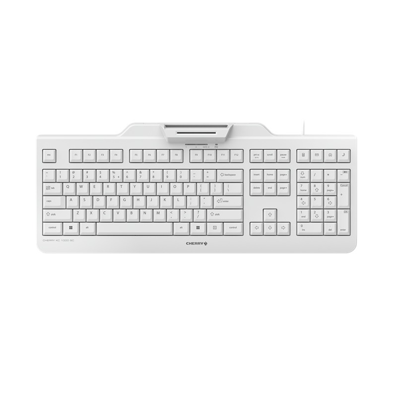Cherry CHERRY KC 1000 SC Wired USB Keyboard, Qwerty EU, Light Grey