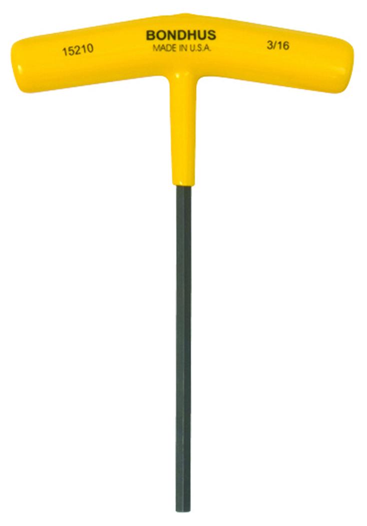 Bondhus T Shape Imperial Hex Key, 3/16in