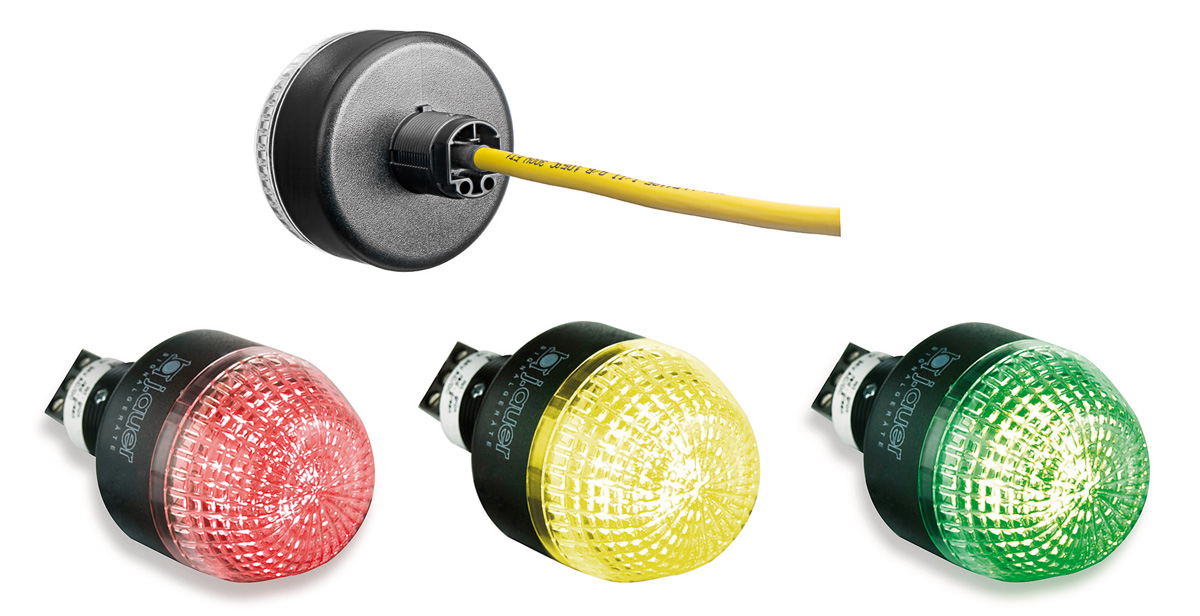 AUER Signal IML Series Clear Steady Beacon, 24 V ac/dc, Panel Mount, LED Bulb, IP65, IP67