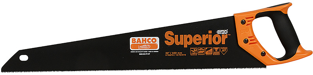 Bahco 475 mm Hand Saw, 9 TPI