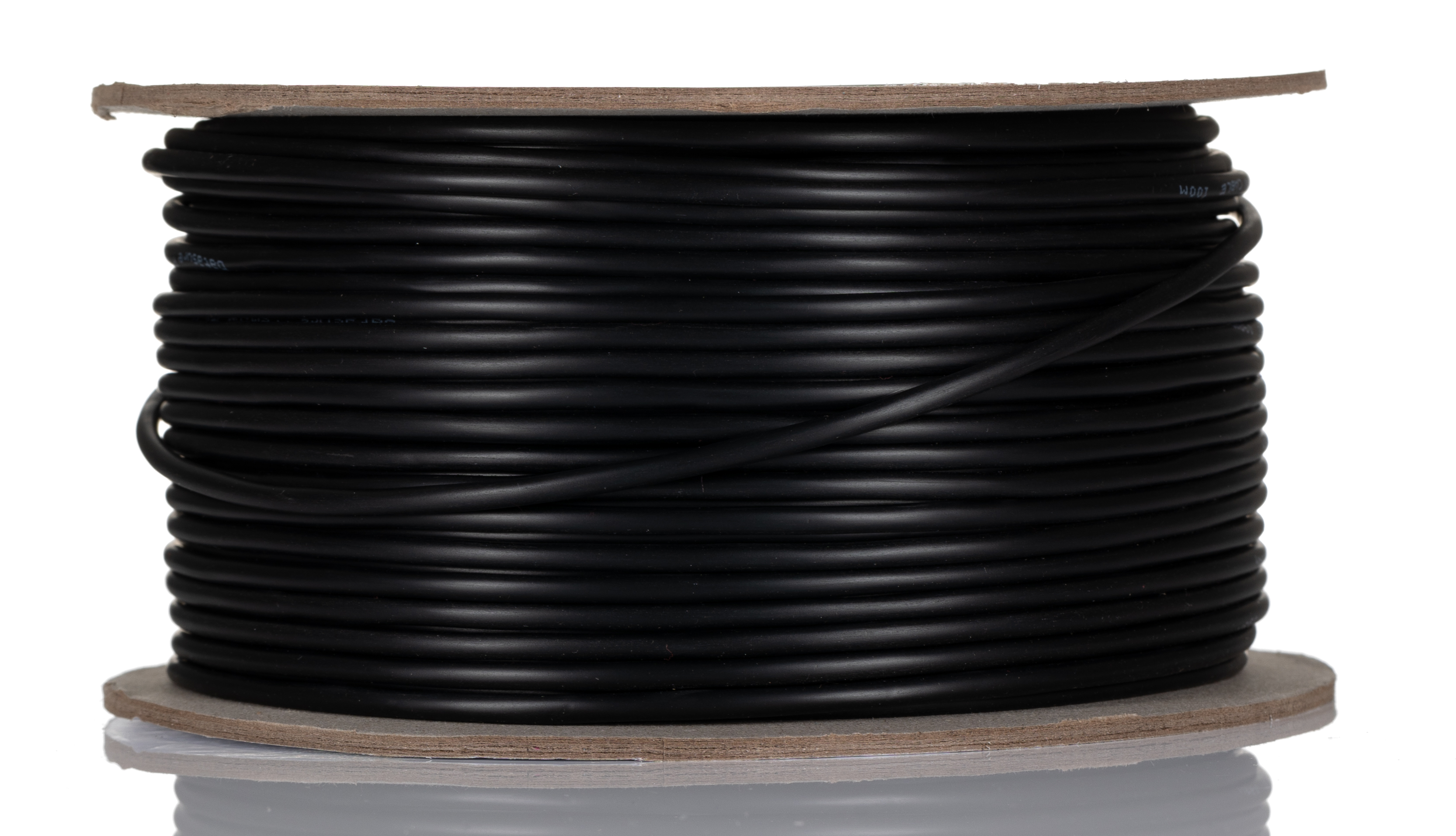 RS PRO Multi-Core Industrial Cable, 2 Cores, 0.22 mm², Unscreened, 100 m, Black Polyvinyl Chloride Sheath