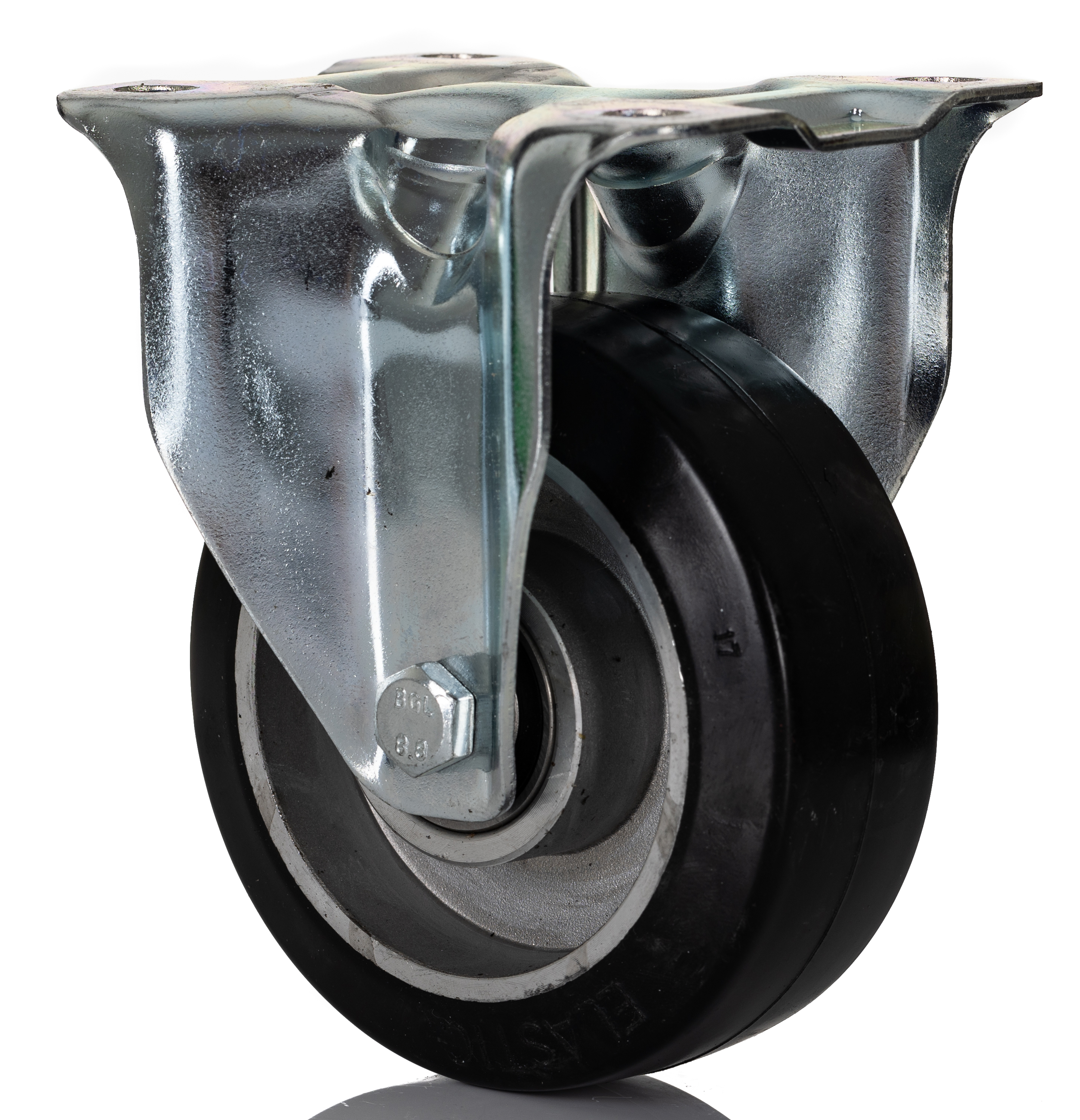 RS PRO Fixed Castor Wheel, 150kg Capacity, 100mm Wheel
