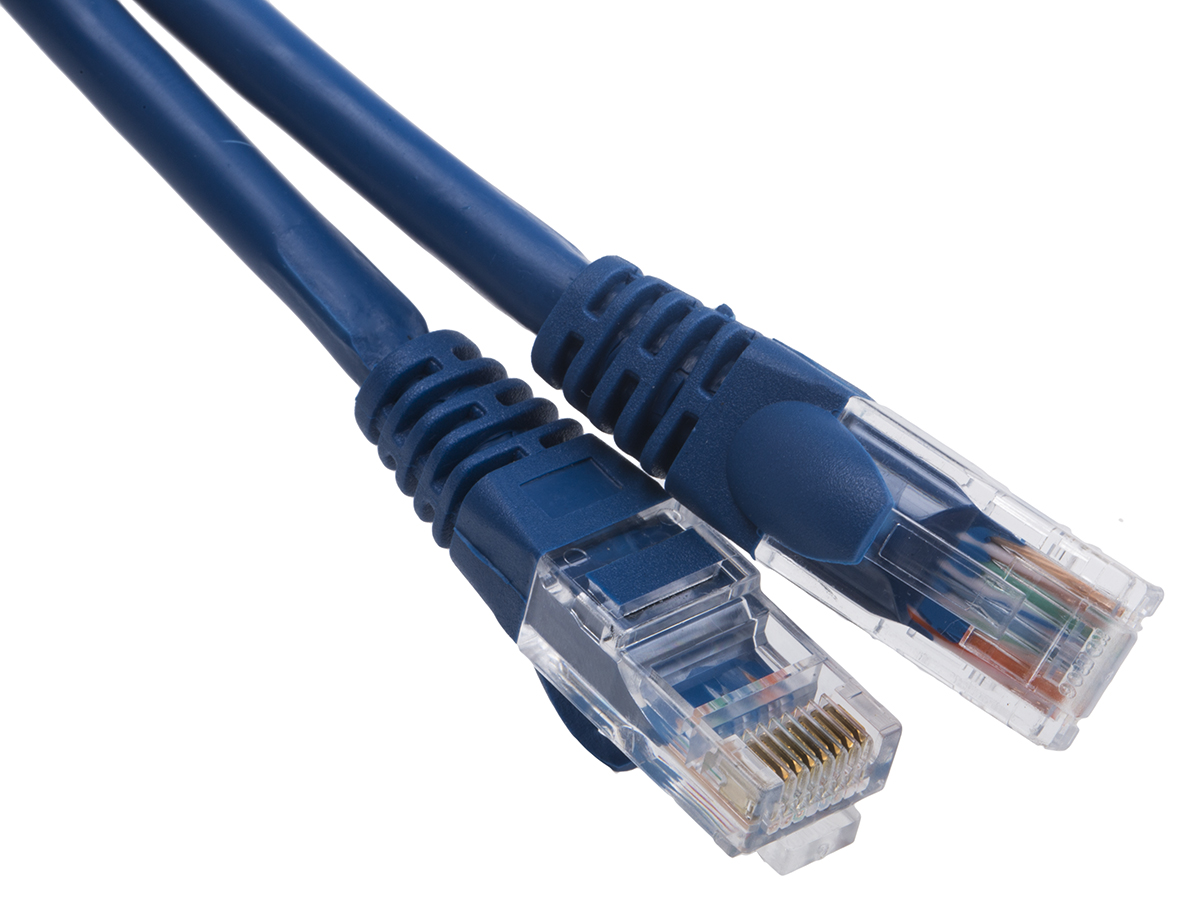 RS PRO, 1m Cat5e, Blue RJ45 to Male RJ45 Male, U/UTP Unshielded, Terminated LSZH Sheath
