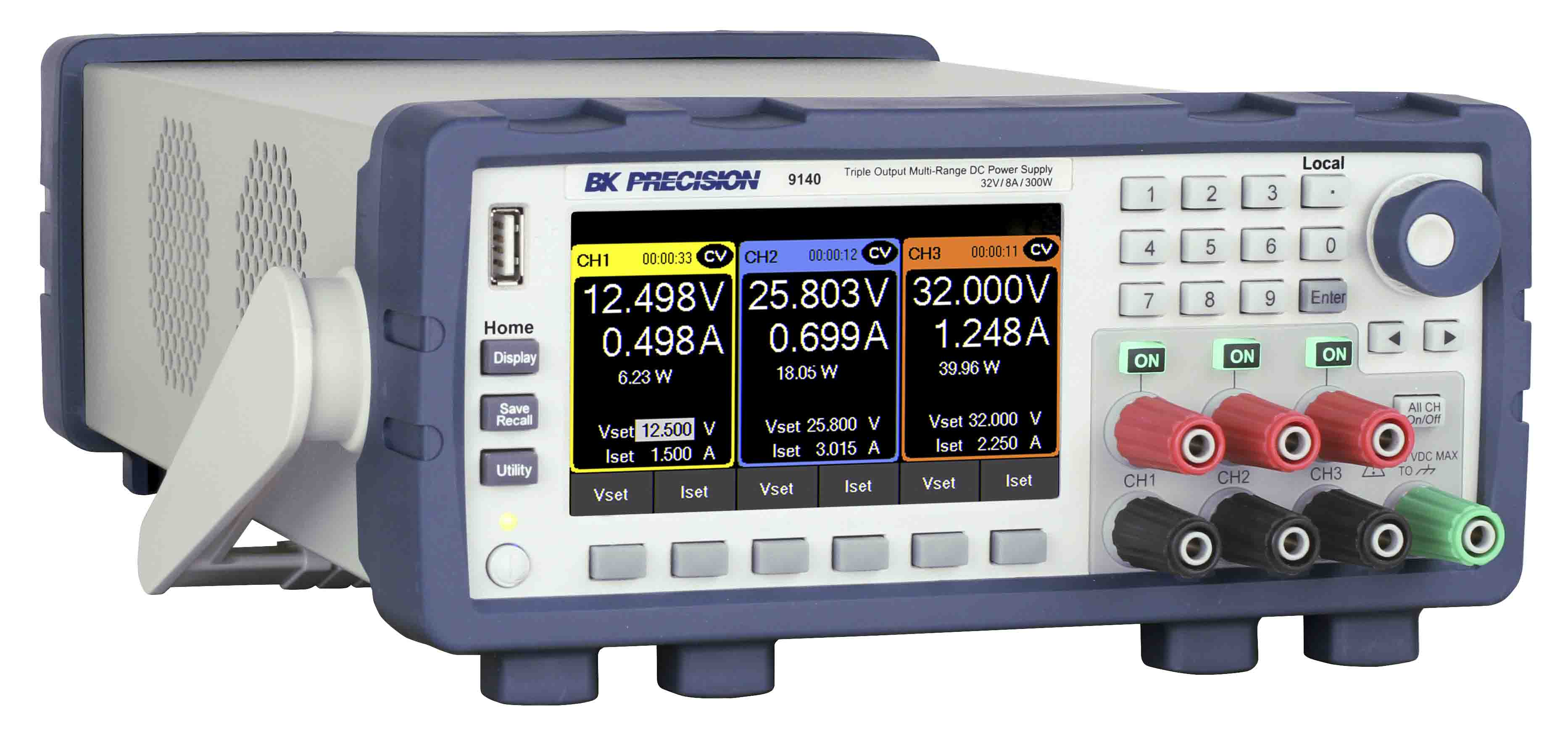 BK Precision 9140 Series Bench Power Supply, 0 → 32V, 8A, 3-Output, 300W - RS Calibrated