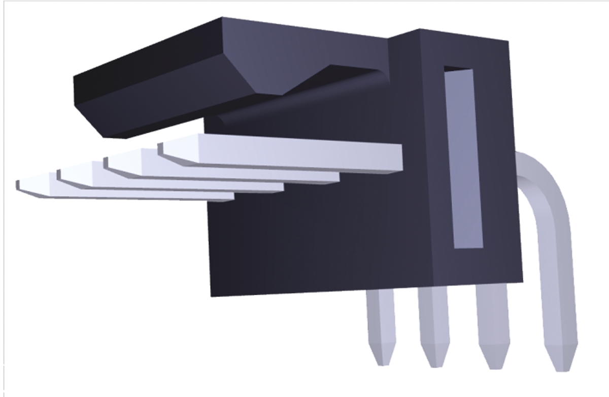 Molex KK 254 Series Right Angle Through Hole Pin Header, 4 Contact(s), 2.54 mm Pitch, 1 Row, Unshrouded