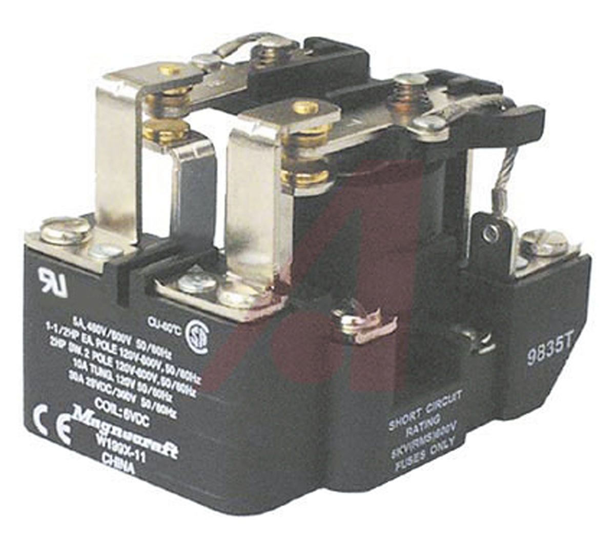 Schneider Electric Panel Mount Power Relay, 12V dc Coil, 40A Switching Current, DPDT