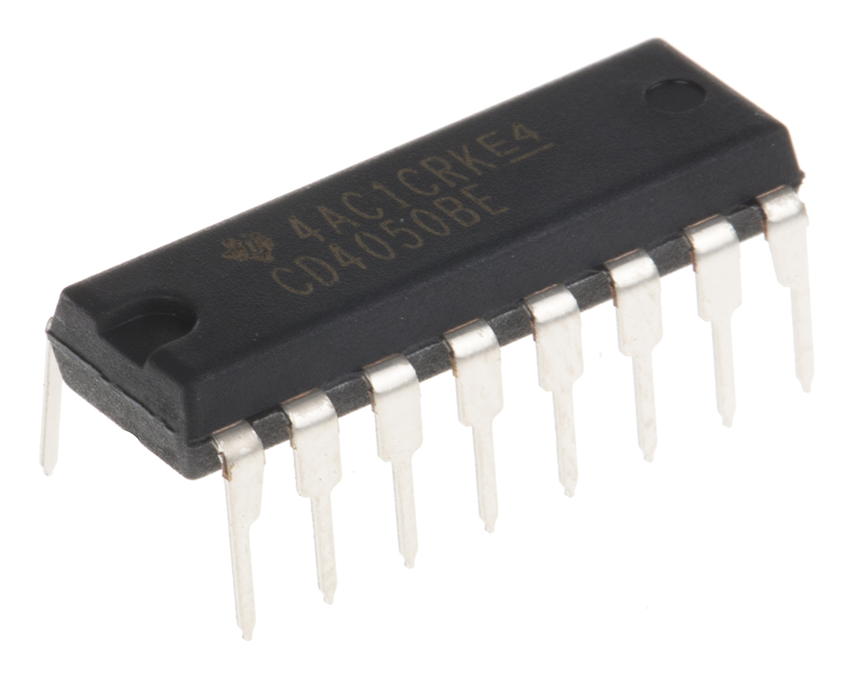 Texas Instruments CD4050BE Hex Buffer, 16-Pin PDIP