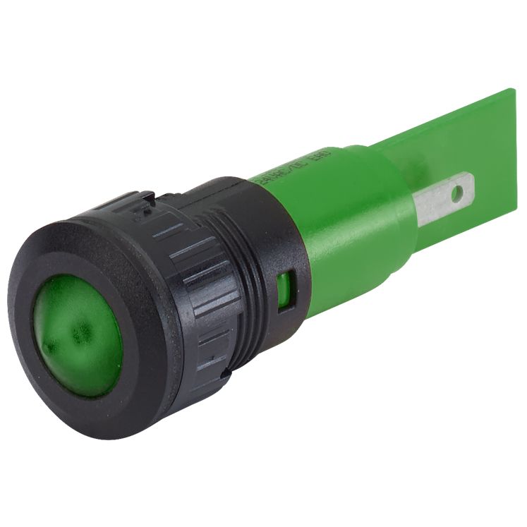 EAO 17-39 Series Green Panel Mount Indicator, 24, 16.2 Mounting Hole Size, Plug-In Termination, IP40, IP65