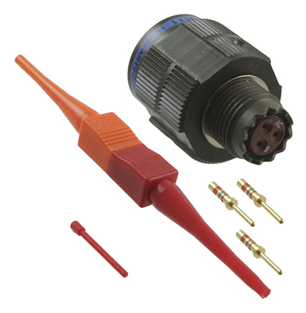 Amphenol Limited, D38999 3 Way Free Hanging MIL Spec Circular Connector PlugGreen, Pin Contacts,Shell Size 9, Quick