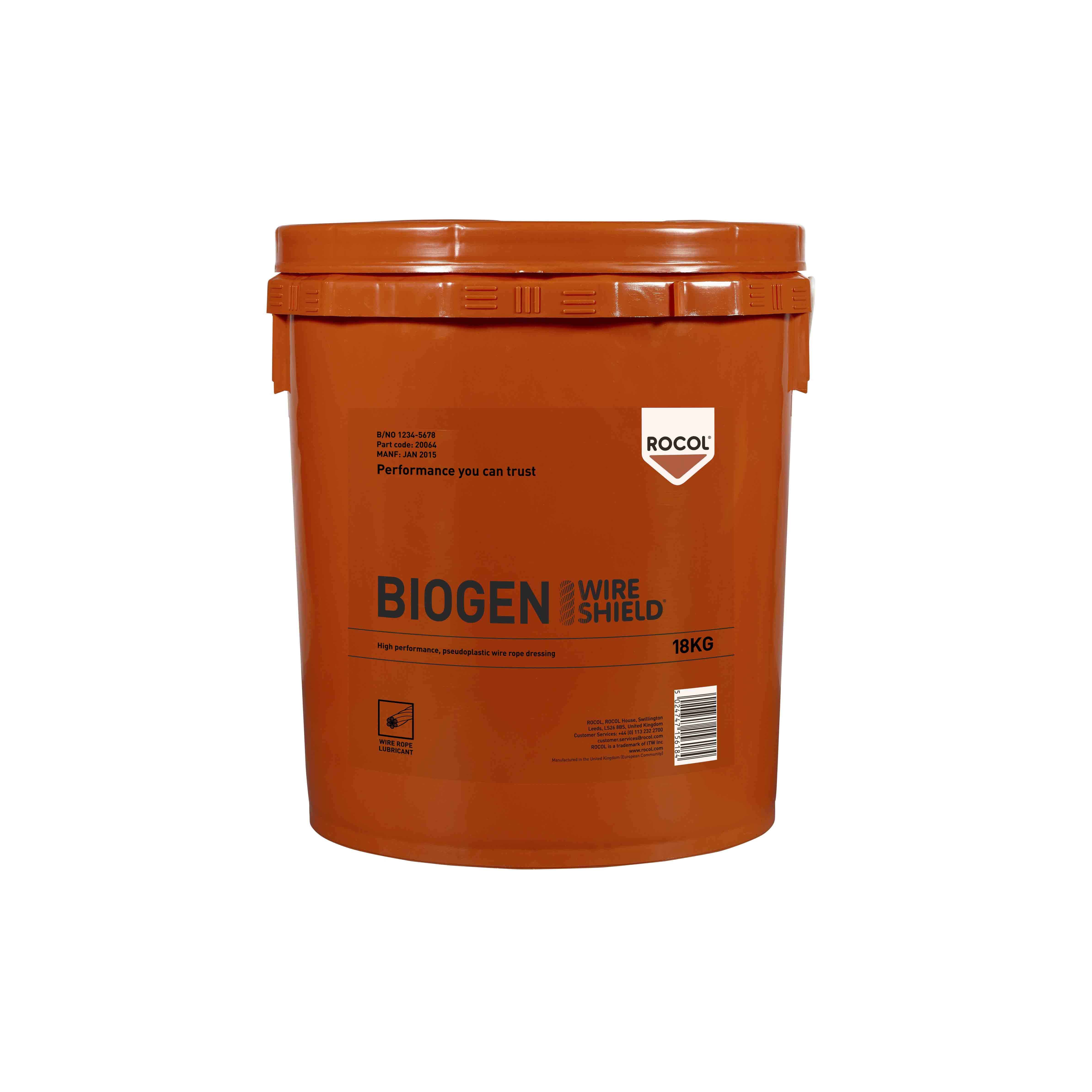Rocol Biogen Wireshield® Graphite Lubricant 18 kg Pail